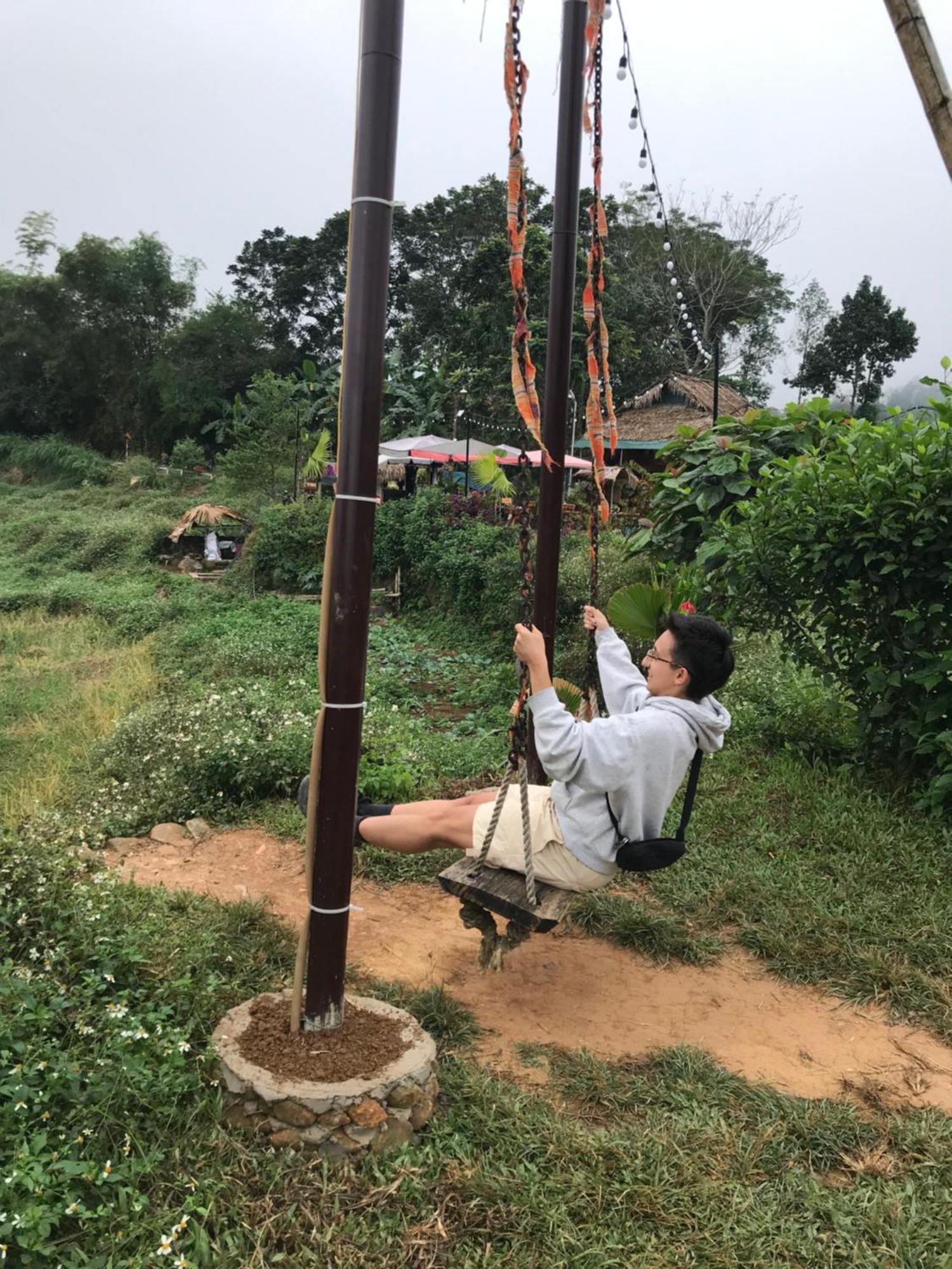 Oh Pu Luong Homestay Huong Ba Thuoc Exterior foto